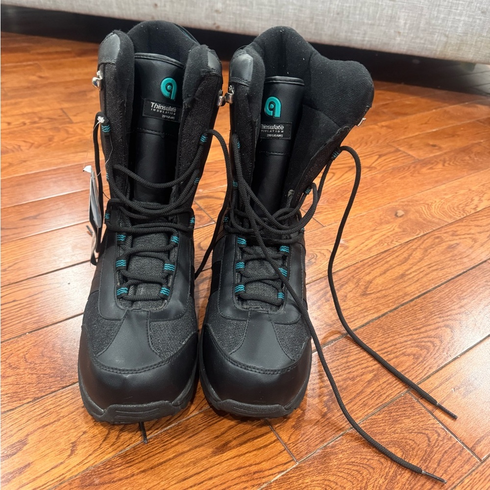 Lightweight Thinsulate Black Winter Boots
